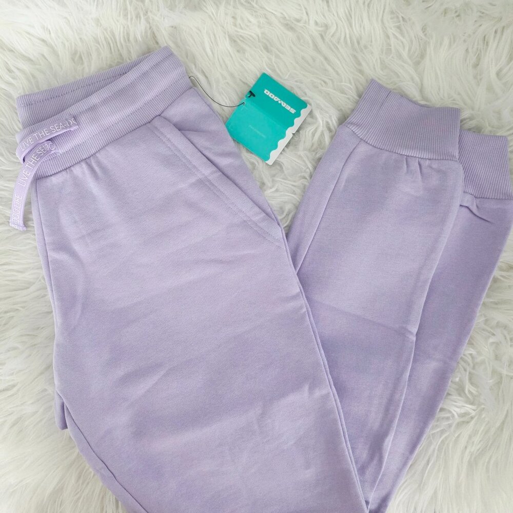NWT Women's Seadoo Terry Cuffed Sweatpants - Lilac - XS